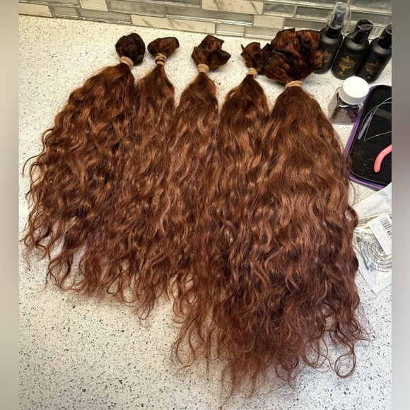 PERFECT LOCKS 20” Auburn #30/33 Sew In 100% Human Hair Extensions & Accessories - Picture 5 of 13